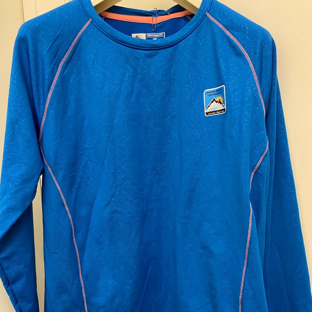 RBX Blue Performance Tee with Contrast Pink Accents